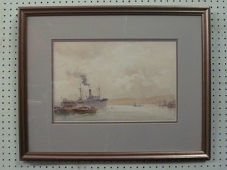 Gerald Ackerman, watercolour "Rochester", the reverse with  Fine Arts Society label dated July 1947, 9" x 14"   ILLUSTRATED