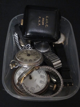 A gentleman's wristwatch by J W Benson and a small collection  of other wristwatches