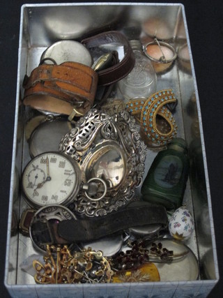 A collection of various costume jewellery including watches etc