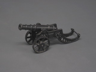 An iron folly cannon with 11" barrel