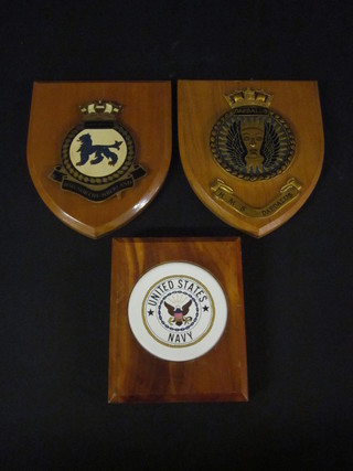11 military painted plaques