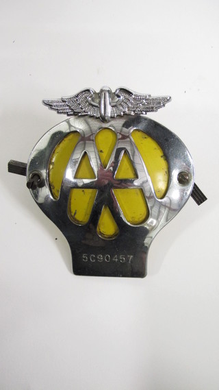 An AA car badge number 5c 90457