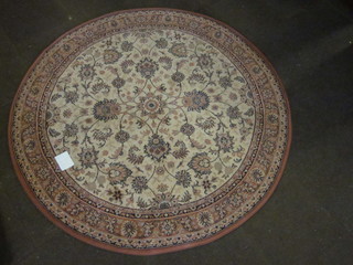 A pink ground and floral patterned machine made Persian style  rug 77"