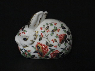 A Royal Crown Derby figure of a Mohair Rabbit 3"