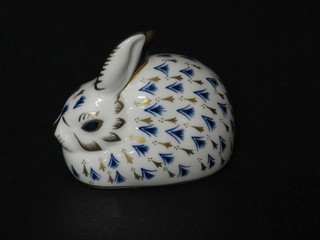 A Royal Crown Derby figure of a seated Rabbit, base marked LVII