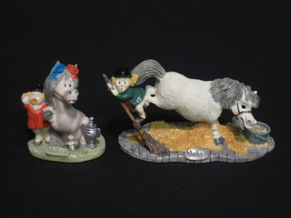 2 Thelwell pony figures, boxed