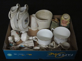 A Royal Doulton character jug - Betty Bitters D6716, a small Doulton jug incised BB3, 3", chip to rim and other items of china  etc