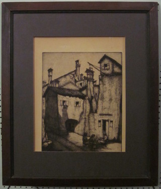 O Pogliaghi, limited edition etching of Chioggia 12" x 9"