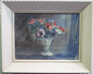 N. Rowan McBride, watercolour drawing "Anemones" signed  and dated 1954 9" x 12"