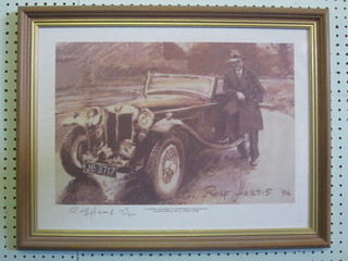 Rolf Harris, limited edition print "Cecil Kimbers Super Charged  K Type MG", the reverse with Rolf Harris limited edition print  certificate, signed in the margin 15" x 21"