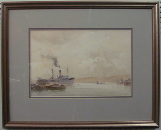 Gerald Ackerman, watercolour "Rochester", the reverse with  Fine Arts Society label dated July 1947, 9" x 14"
