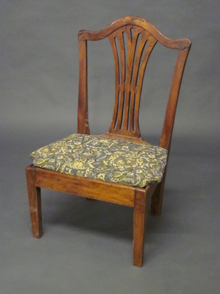 A child's elm Hepplewhite style chair