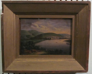 Oil on board "Falmouth Harbour", the reverse marked William  Walker 1835, 4 1/2" x 6 1/2"
