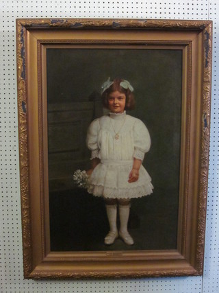 V G M, oil on canvas "Little Bridesmaid" 32" x 20"