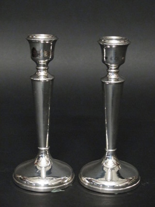 A pair of modern silver candlesticks 8"  ILLUSTRATED