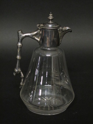 An Edwardian claret jug with plated mounts   ILLUSTRATED