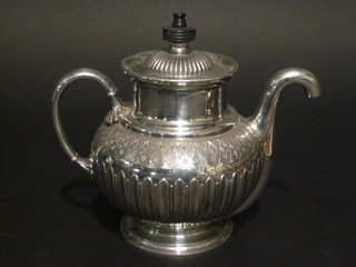 A Britannia metal Royles patented self pouring teapot