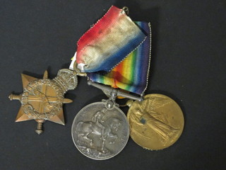 A group of 3 medals to 5474 Pte. J A Clark Irish Guards  comprising 1914-15 Star, British War medal and Victory medal