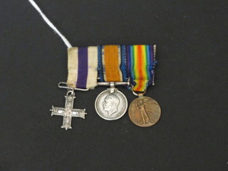 A group of 3 miniature medals comprising Military Cross, British War medal and Victory medal