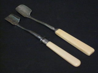 2 silver plated stilton scoops