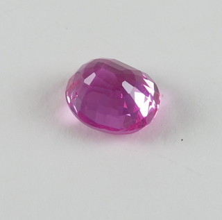 An oval cut pink sapphire approx 6.35ct