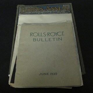 Six volumes "Rolls Royce Bulletin 1938-1939", The Bible  Annual 1915 and 1 volume Western Region magazine 1963