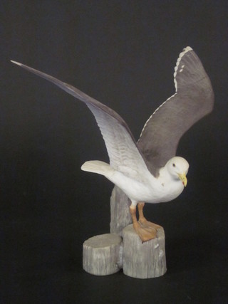 A Franklyn porcelain figure - The Great Black Beaked Gull 10"