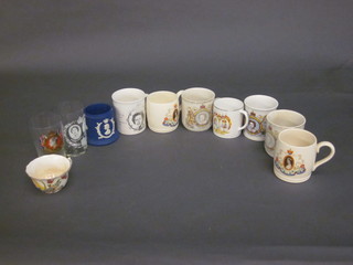 A collection of Coronation mugs