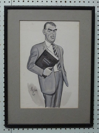 Sallon, pencil cartoon "Executive Marketing Strategy" 13" x 9" signed '67