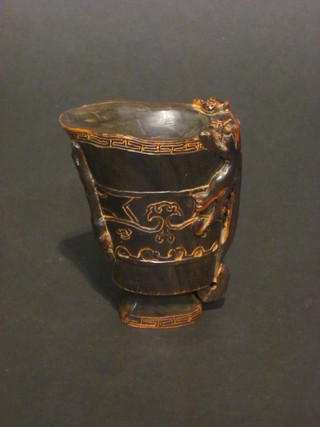 A carved Libation cup 3"