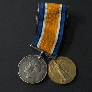 A pair British War medal and Victory medal to 17612 Pte. E  Whitehall North Staffordshire Regt.