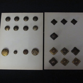 A Carbas buttons, 2 General Service Corps buttons and a collection of officer's pips