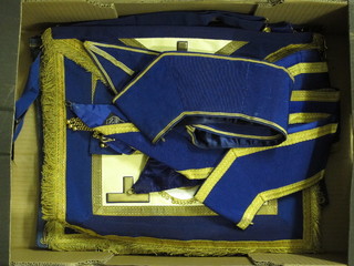 A quantity of various Masonic regalia comprising 4 Provincial Officer's full dress aprons, 3 Provincial Officer's undress aprons  and 4 collars