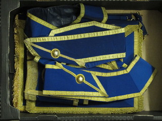 A quantity of Masonic regalia comprising 3 Provincial Grand Officer's full dress aprons, pair of Gauntlets and 4 collars