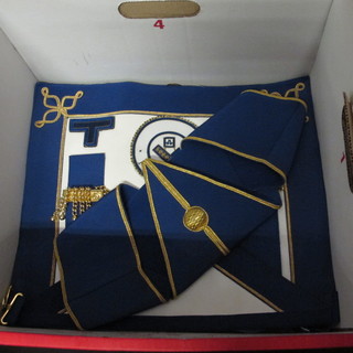 A quantity of Masonic regalia comprising London Grand Rank undress apron and collar and a Master's apron and collar