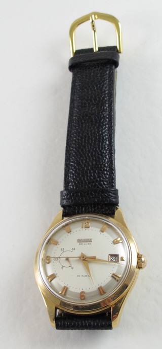 A gentleman's Rex Hora wristwatch contained in an 18ct gold  case