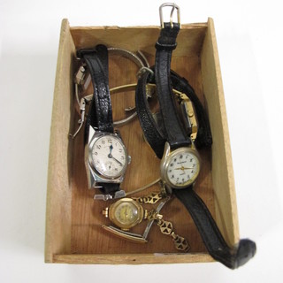 A lady's Rotary gold cased wristwatch and a collection of other wristwatches