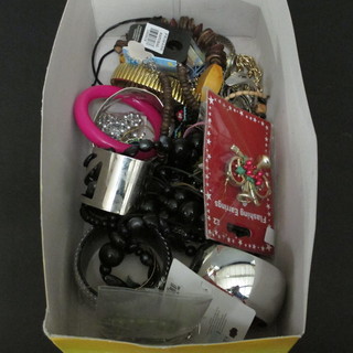 A pair of Vivienne Westwood earrings, boxed, and a collection of costume jewellery