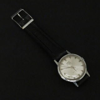 An Oris Super wristwatch contained in a stainless steel case
