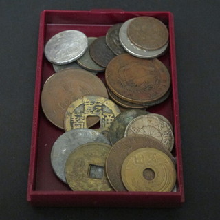 A small collection of foreign coins