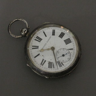 An open faced pocket watch by John Holins of 27-28 Kings  Street, Chester 1900