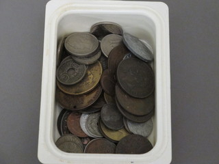 A collection of foreign coins