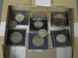 A collection of various coins