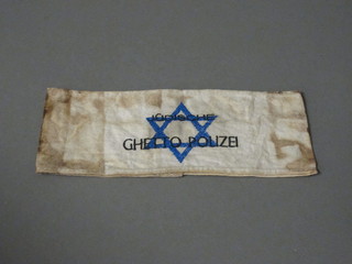 A cloth Shield of David armband