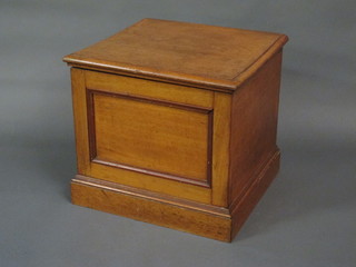 A Victorian mahogany commode with hinged lid, converted to a  storage box 20"