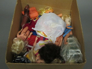 A collection of dolls etc