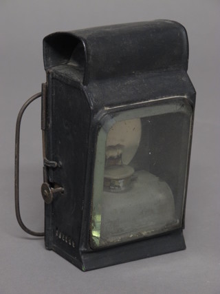 A GPO rectangular hand oil lamp