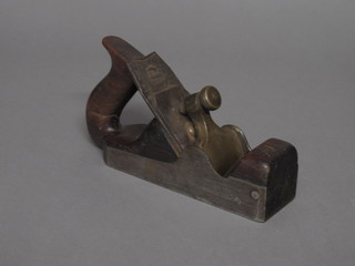 A metal framed rosewood smoothing plane marked Spiers Ayr