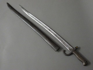 A 19th Century French chassepot bayonet complete with  scabbard  ILLUSTRATED