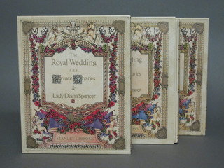 Volumes I, II and III of the Stanley Gibbons Royal Wedding  stamp collection